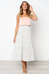 Jupe élastique taille haute avec poches latérales