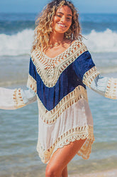 V Neck Hollow Swimwear Cover Ups