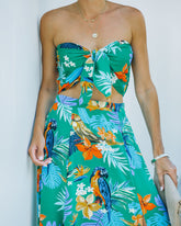 Tales Of The Caribbean – Gerafftes Bandeau-Top mit Bindeband