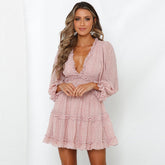 Robe à volants à imprimé floral bohème