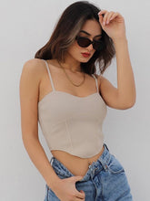 Solid Color Suspender Slim Back Tube Top