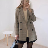 Leila Plaid Blazer