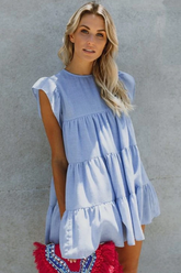 Robe décontractée grande taille à manches courtes