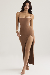 Robe tunique marron