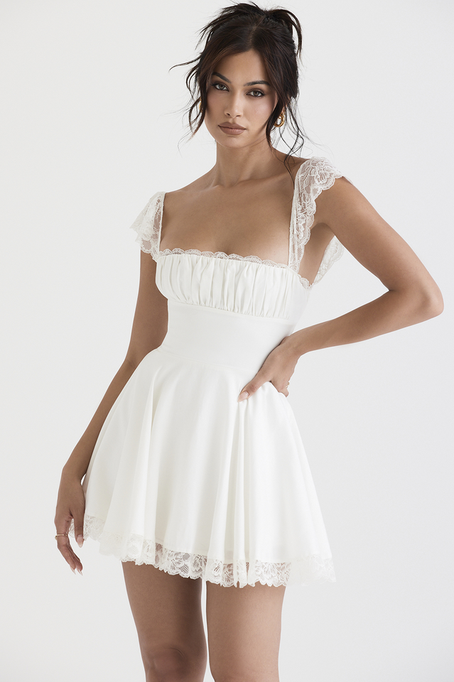 Lace ALine Mini Dress Orro Shop