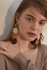 Boucles d'oreilles longues en acrylique