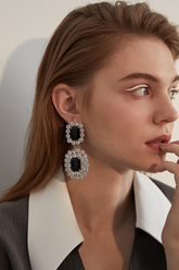 Boucles d'oreilles pendantes en diamant