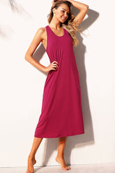 Rosy Mesh Side Long Cover-up