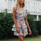Lake Como Floral Cut Out Dress