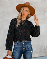 Splash Of Color Gesprenkelter Strickpullover - Schwarz