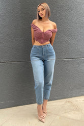 Talk All Night Jogger Jeans - Light Wash