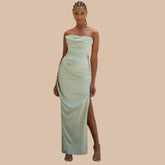 Rachel Satin Maxi Dress
