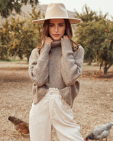 Walker – Kurzer, gerippter Rollkragenpullover