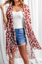 Pink Animal Print Kimono