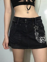 A-Linien-Rock mit Sternen-Kontrast-Print