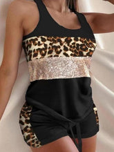 Vest Shorts Printed Color Matching Casual Suit