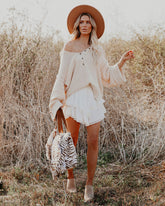 Viana – Gestufter Minirock aus Häkel-Rüschen