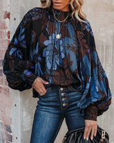 Weatherly Bluse mit auffälligen Ärmeln und Print