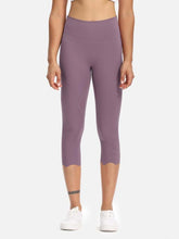 Capri-Sportleggings mit breiter Taille