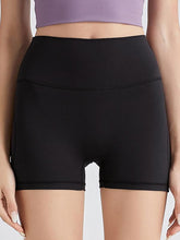 Wide Waistband Duirky-dry Solid Biker Shorts