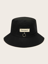 Women Slogan Pattern Bucket Hat