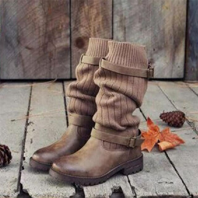 Elastic Elegant Winter Mid Claf Boots