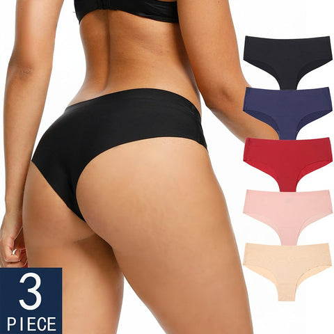 3Pcs/Lot Seamless Panty Set Underwear Female Comfort Intimates Low-Rise Briefs Panties Lingerie