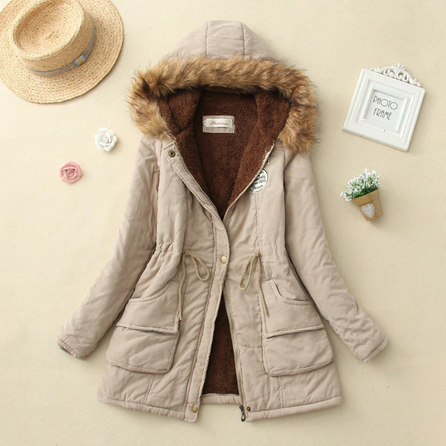 Casual Warm Fur Outwear Parka