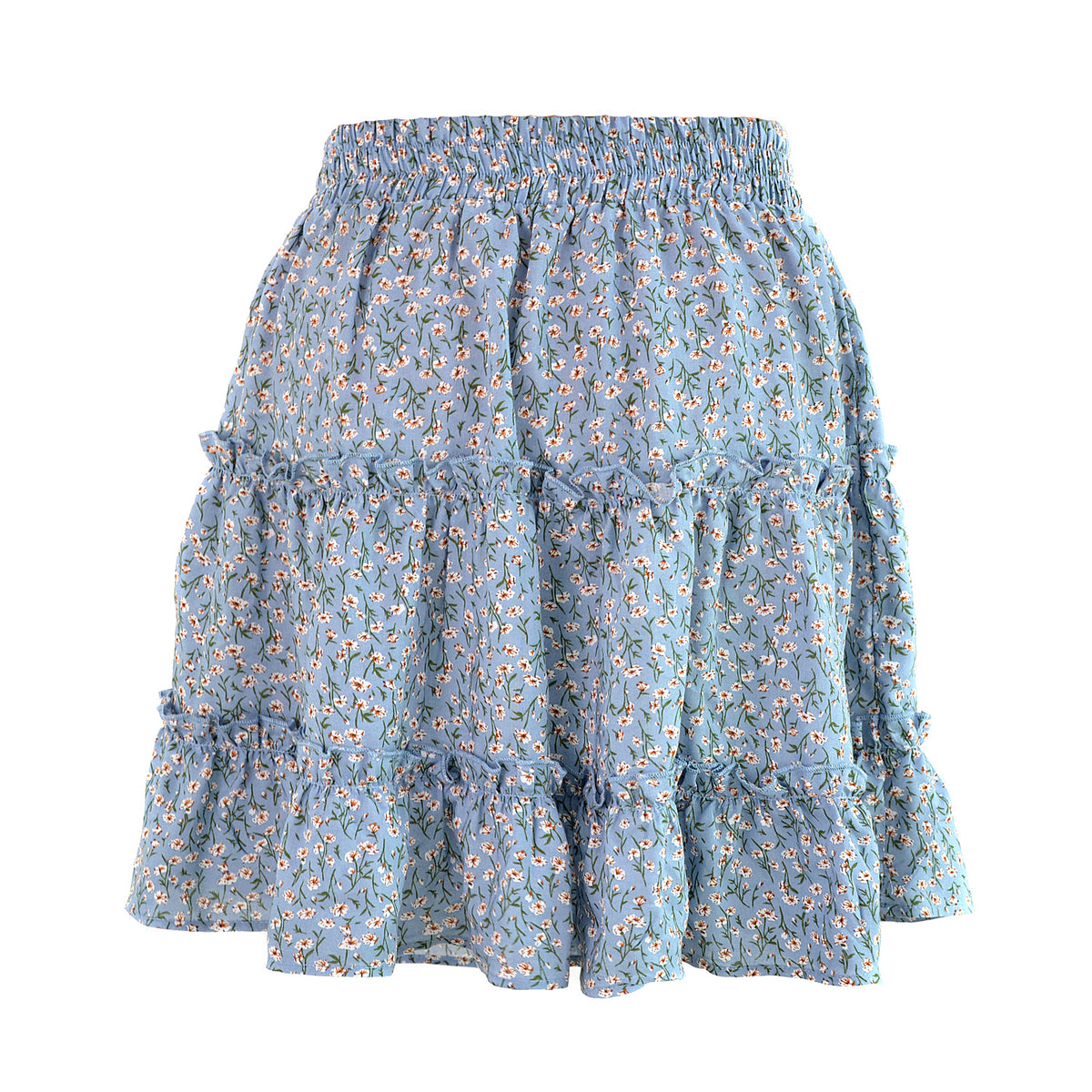 Versa Shorts mit Blumenmuster und Rüschen - Blau