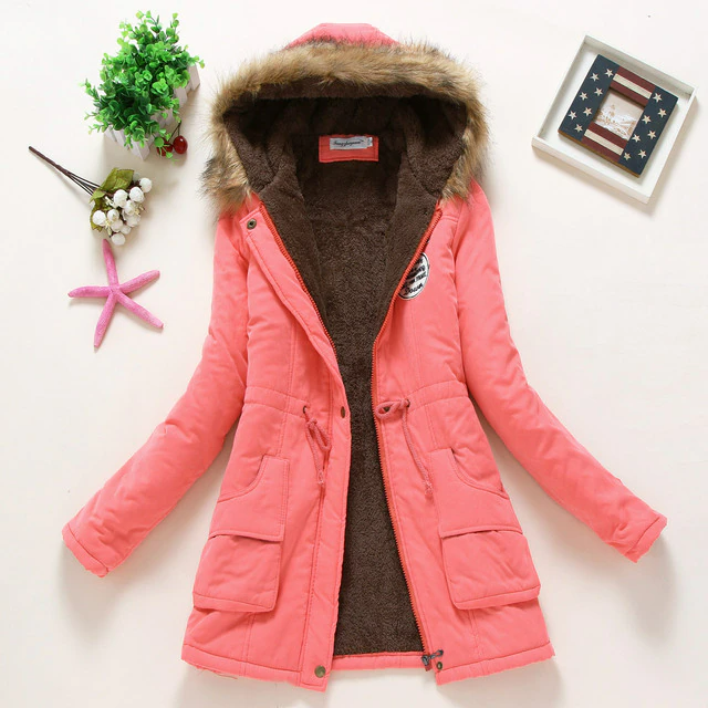 Casual Warm Fur Outwear Parka