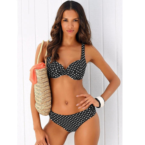 Polka Dot Print Bikini Set