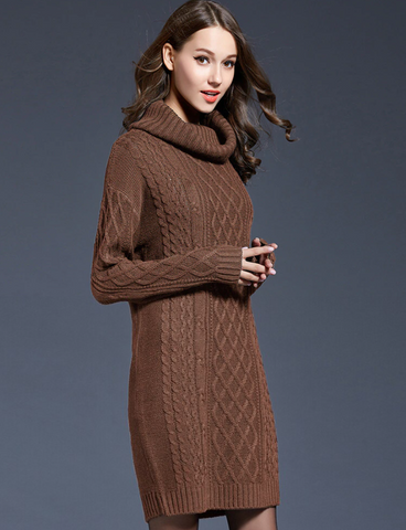 Front Pocket Design Knit Long Oversized Sweaters