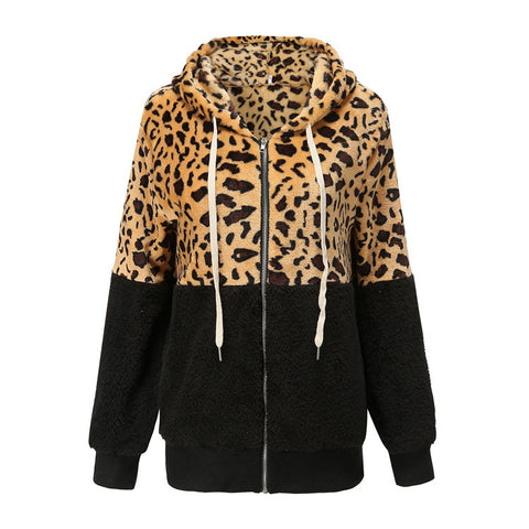 Leoparden-Camouflage-Patchworkjacke