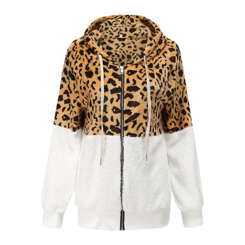 Leoparden-Camouflage-Patchworkjacke