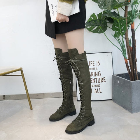 My Scene Lace Up Over The Knee Boots