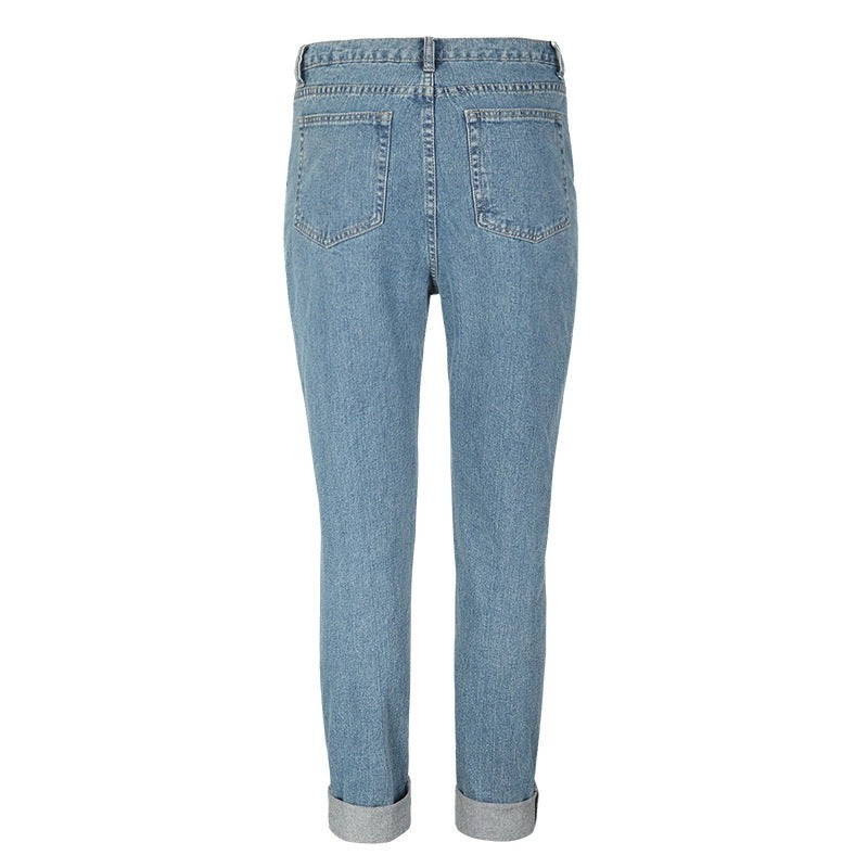 Stop Worrying Easy Waist Mom Jeans - Medium Blue Wash