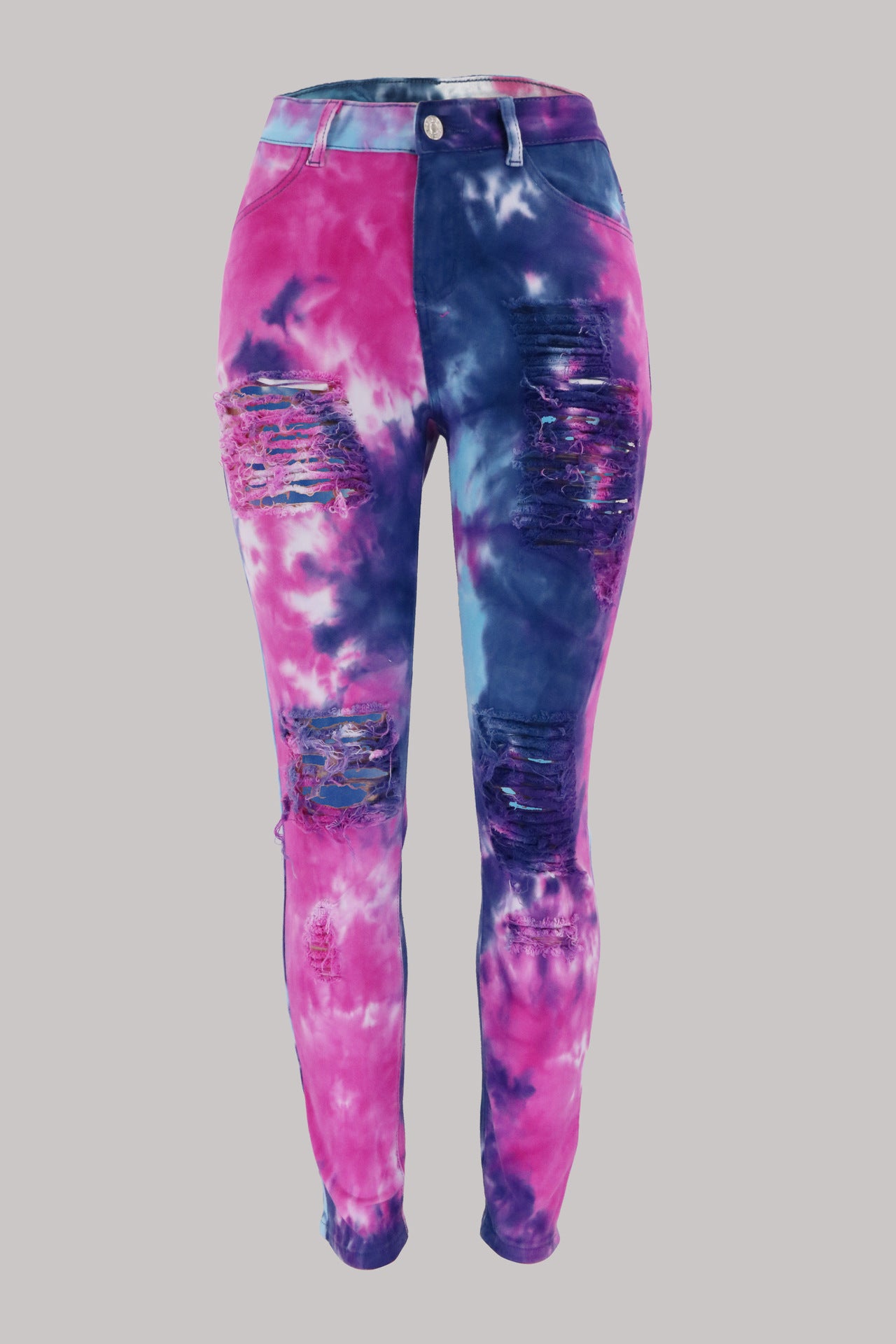 Stay Vibin' Tie Dye Flare Jeans - Multi Color