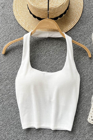 Off Shoulder Halter Camisole Skinny Ladies Tank Top