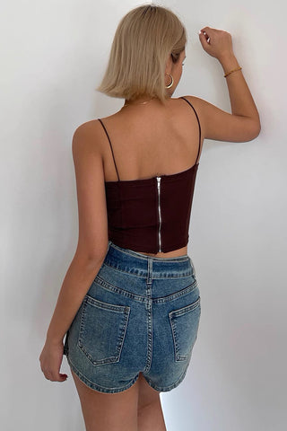 High Waisted Peach Buttocks Denim Shorts