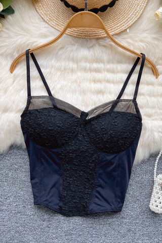 Haut court moulant avec soutien-gorge intégré pour femme, débardeur, caraco, livraison directe