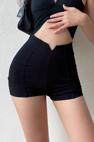 Lässige, enge Shorts mit hoher Taille und sexy Hüftlifting-Effekt