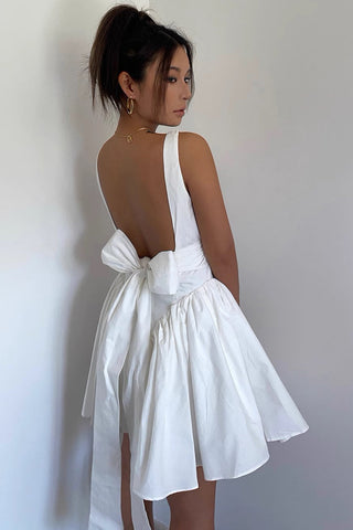 Backless Square Neck Strap Dress