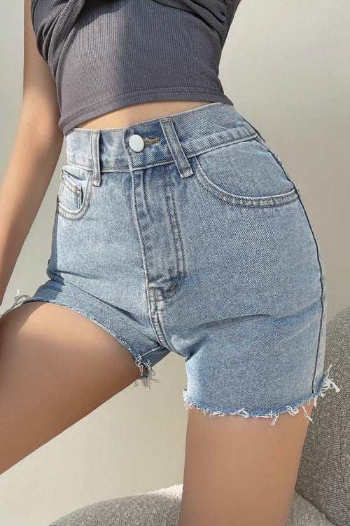 High Waist Denim Shorts