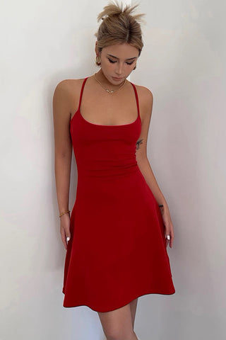 Sleeveless Strap Backless Strappy Dress