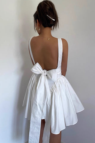 Backless Square Neck Strap Dress