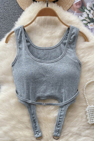 Camisole Sport Style Sleeveless Slim Female Crop Tops