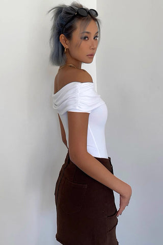 Short Sleeve Off Shoulder Top