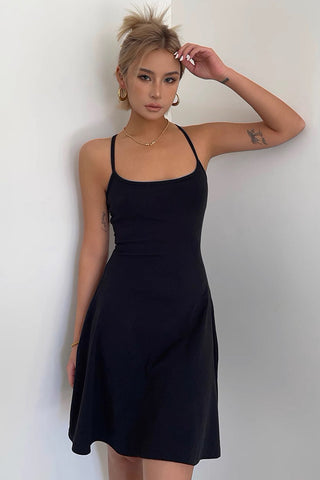 Sleeveless Strap Backless Strappy Dress