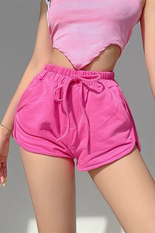 Casual Loose High Waisted Slim and Elastic Sports Shorts