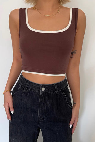 Sexy Tight Strap Square Neck Tank Top